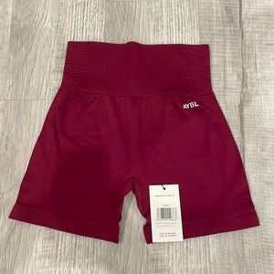 AYBL Balance V2 Seamless Shorts in Purple Wine Size Small